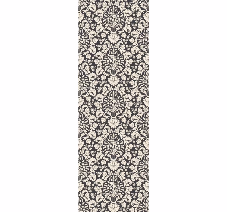 Rulou geam vintage cu model floral detaliat - TenStickers