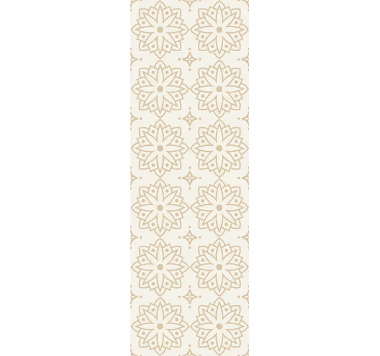 Rulou geam vintage cu model mandala crem - TenStickers