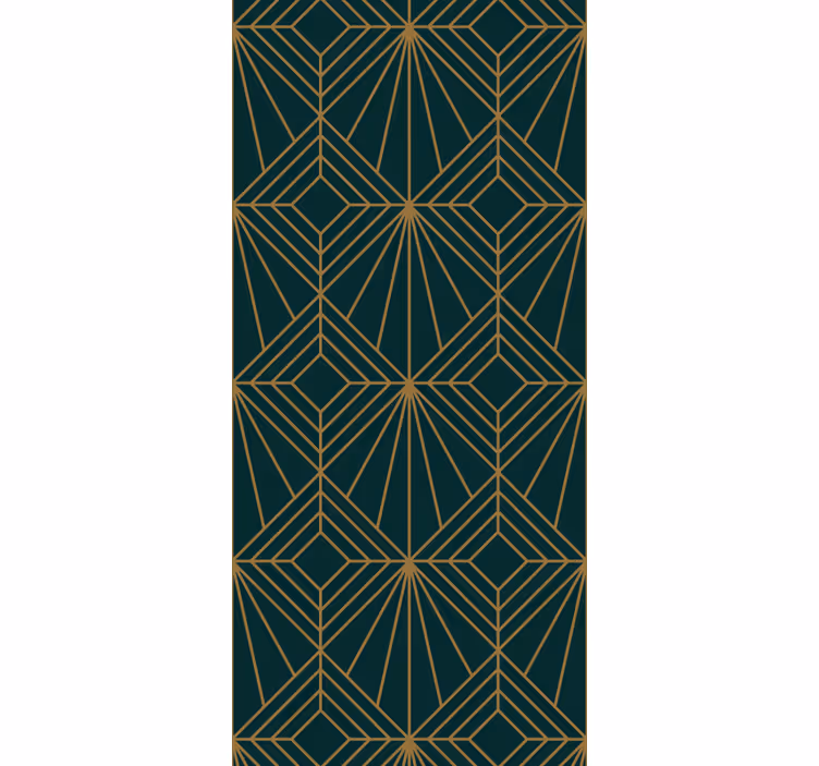 Rulou geam vintage cu model decorativ diamant turcoaz - TenStickers
