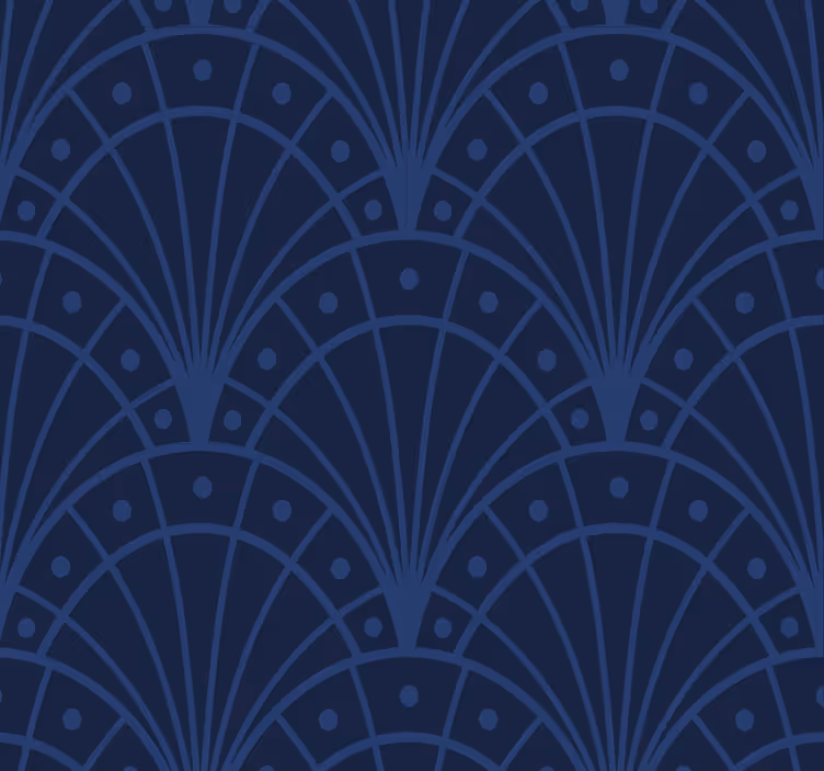Rulou geam vintage albastru marin art déco - TenStickers