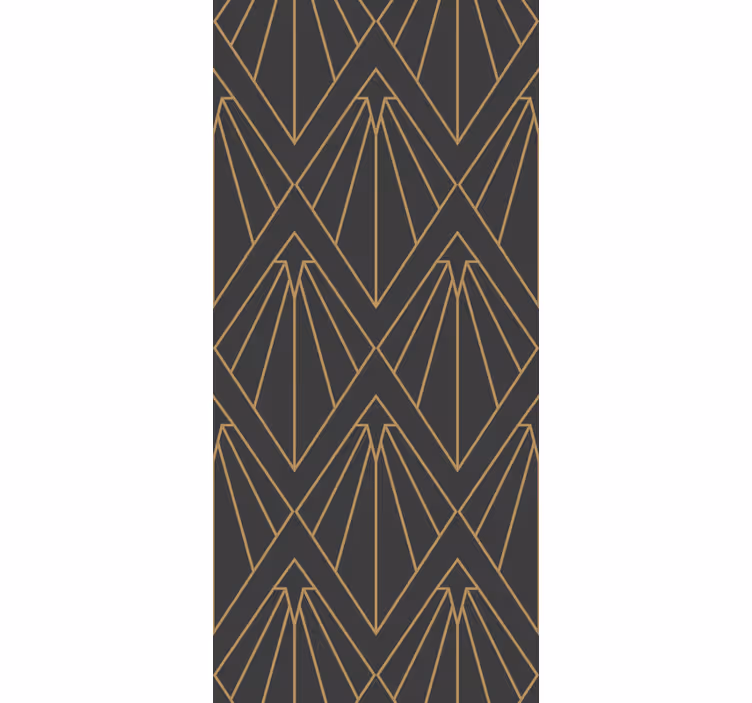 Rulou geam vintage stil decor artă cu diamante și linii - TenStickers