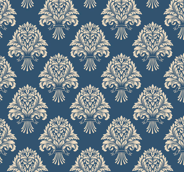 Rulou geam vintage cu design floral baroc - TenStickers
