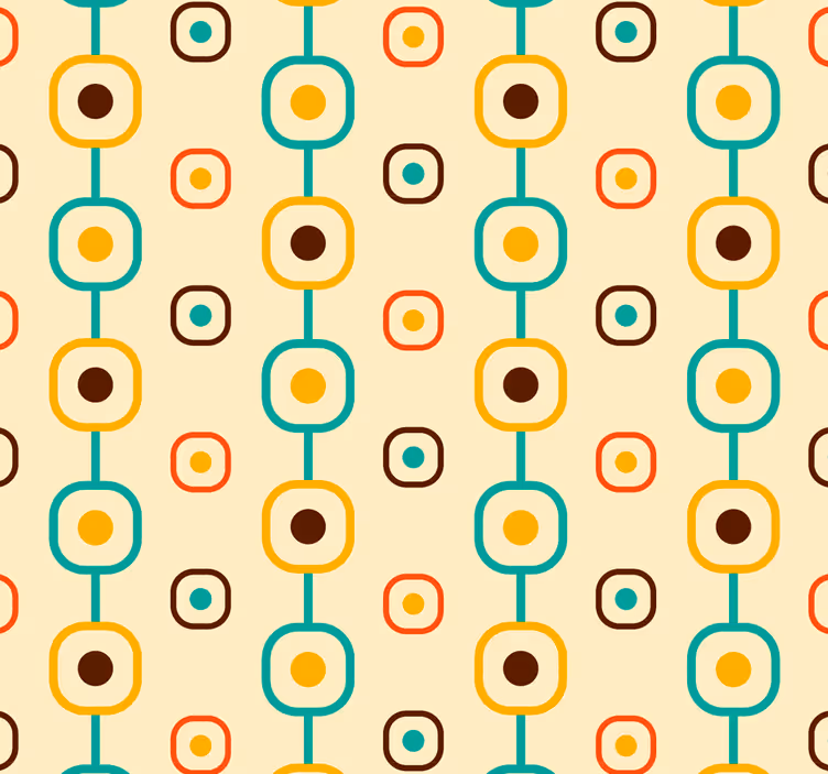 Rulou geam vintage geometric anii 60 - TenStickers