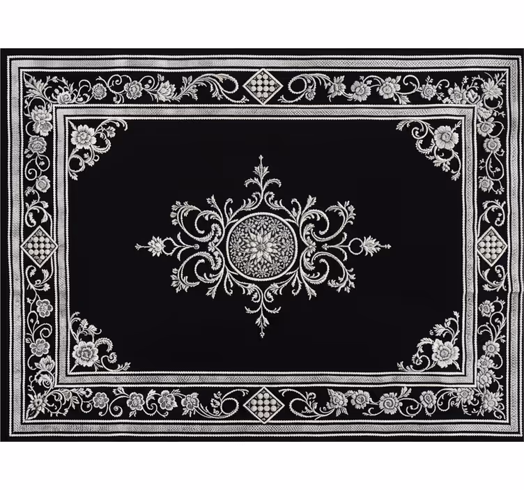 Rulou geam negru design oriental clasic - TenStickers