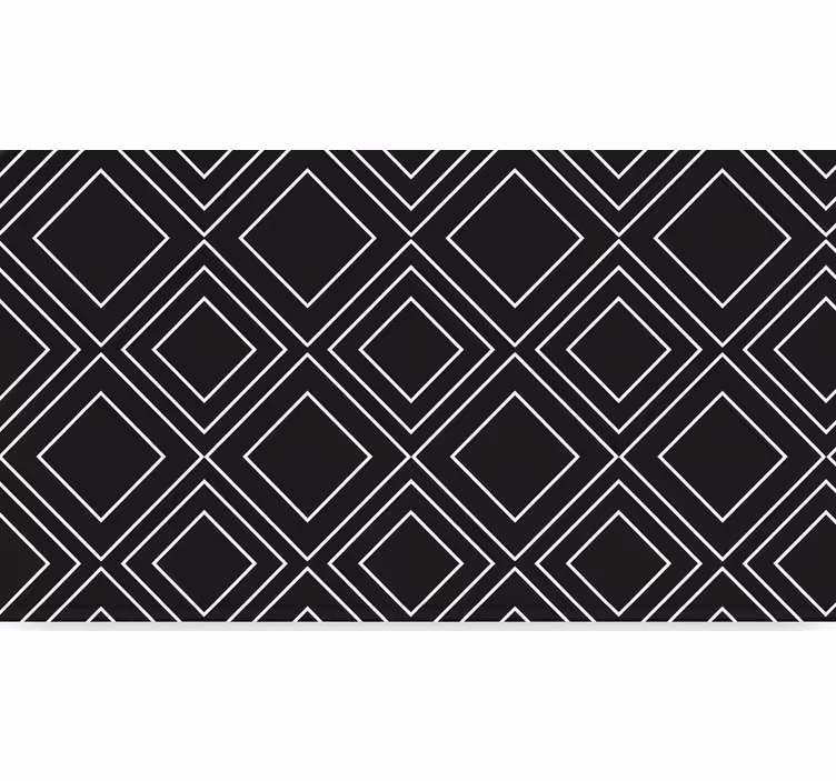 Rulou geam negru design cu linii geometrice - TenStickers
