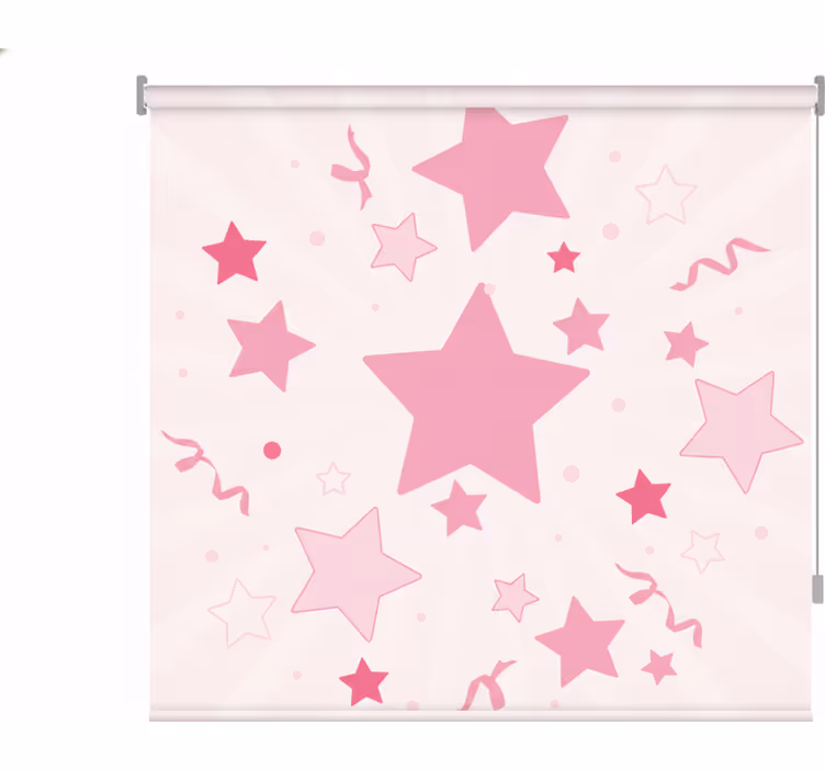 Rulou geam roz cu stele roz mari - TenStickers