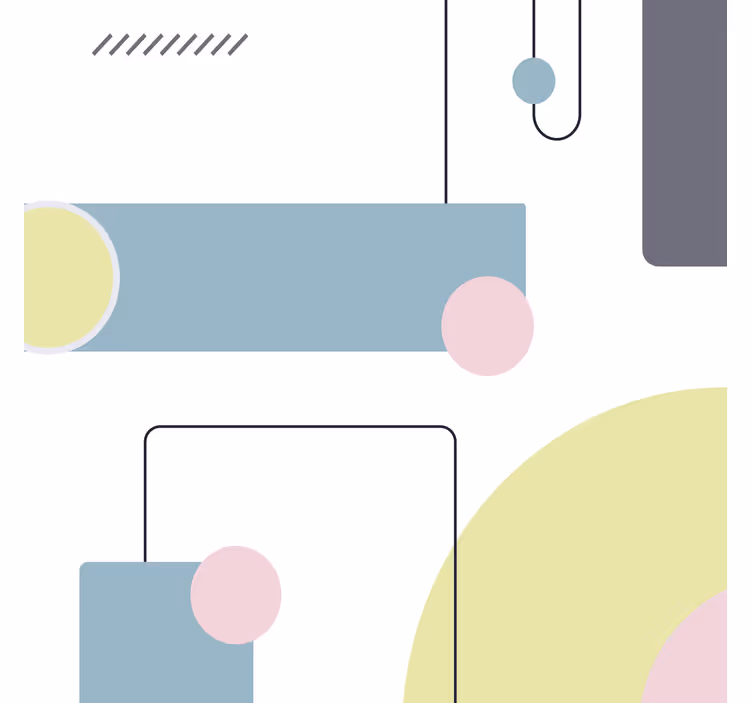 Rulou geam salon fundal geometric pastelat - TenStickers