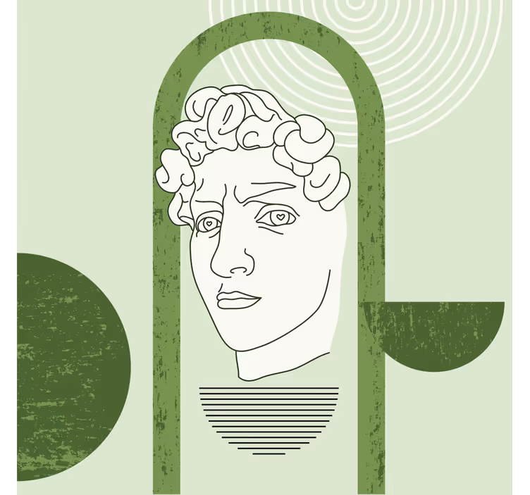 Rulou geam salon sculptură david stil minimalist trendy - TenStickers