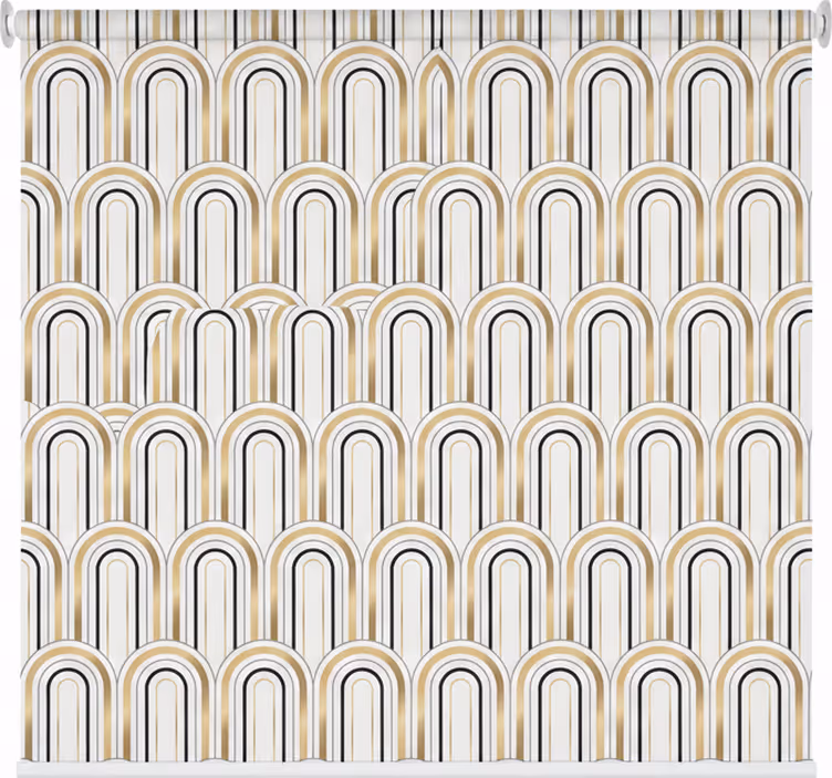 Rulou geam salon figuri geometrice art deco - TenStickers
