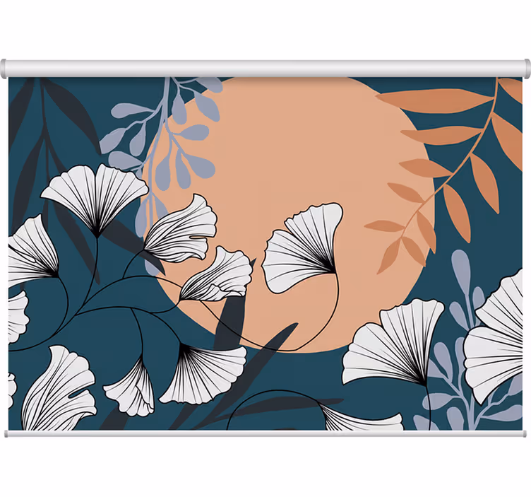 Rulou geam salon stil glamour ginko variat colorat - TenStickers