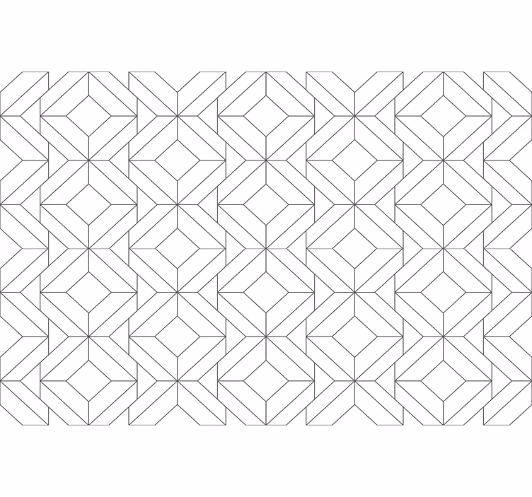 Rulou geam alb cu model geometric japandi alb - TenStickers