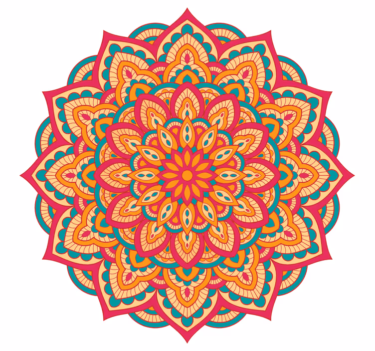 Rulou geam cameră mandale colorate - TenStickers
