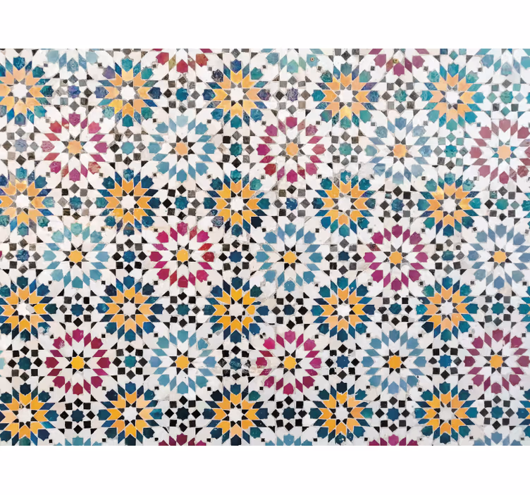 Rulou geam cameră mozaic floral colorat - TenStickers