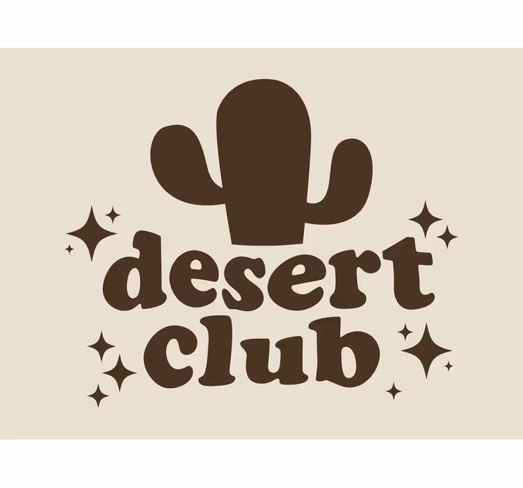 Rulou geam bej design retro cu cactus psihedelic - TenStickers