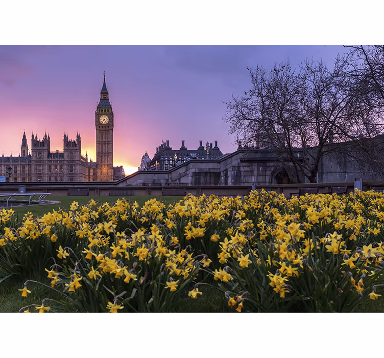 Rulou geam cameră big ben cu raze de soare - TenStickers