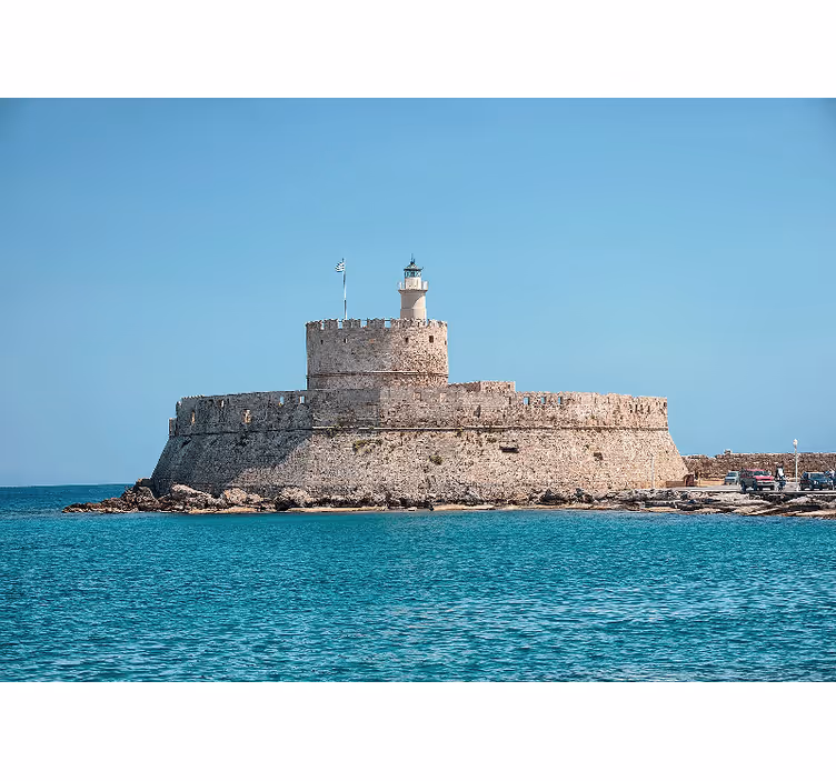Rulou geam cameră ruinele colosului din rodos - TenStickers