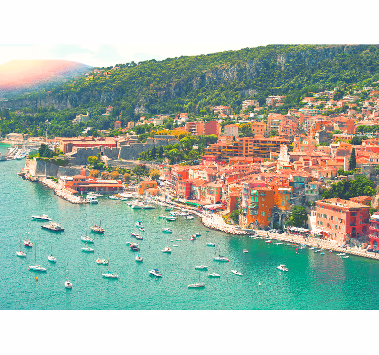 Rulou geam cameră plajă frumoasă riviera franceză - TenStickers