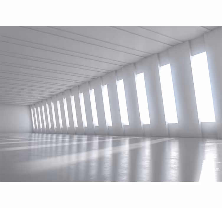 Rulou geam cameră tunel modern 3d - TenStickers