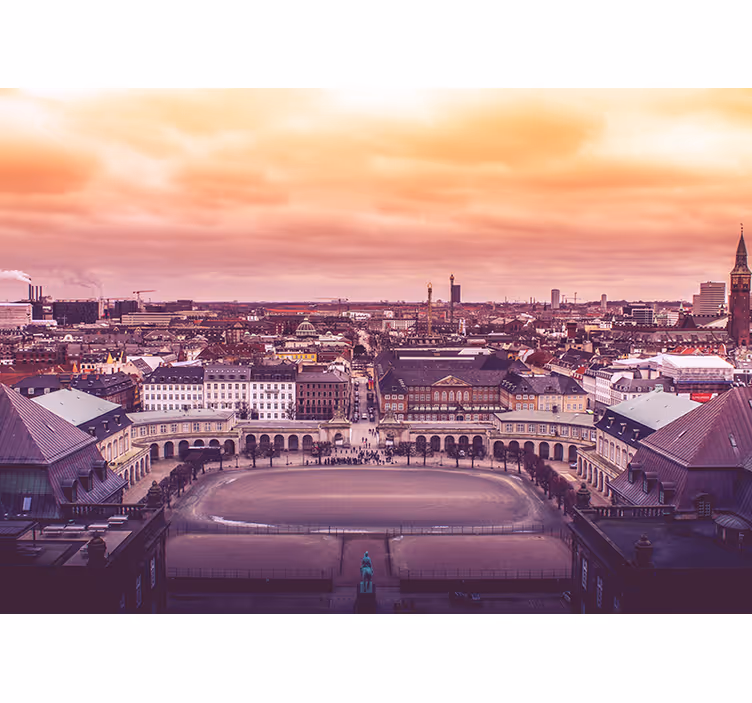 Rulou geam cameră vedere din cer asupra copenhagăi - TenStickers