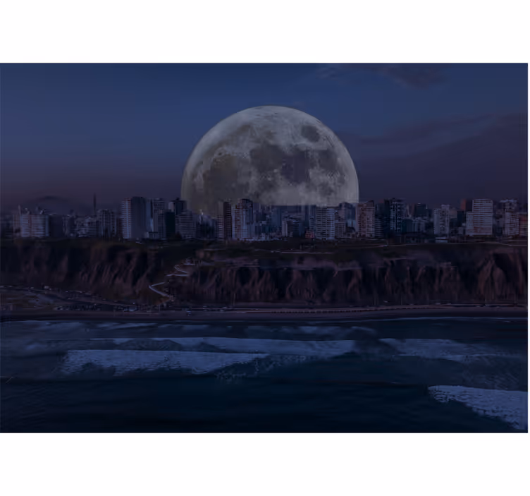 Rulou geam cameră costa verde lima noaptea - TenStickers