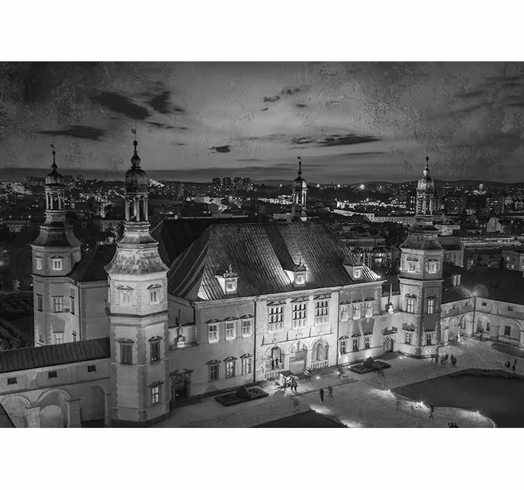 Rulou geam cameră kielce noaptea - TenStickers