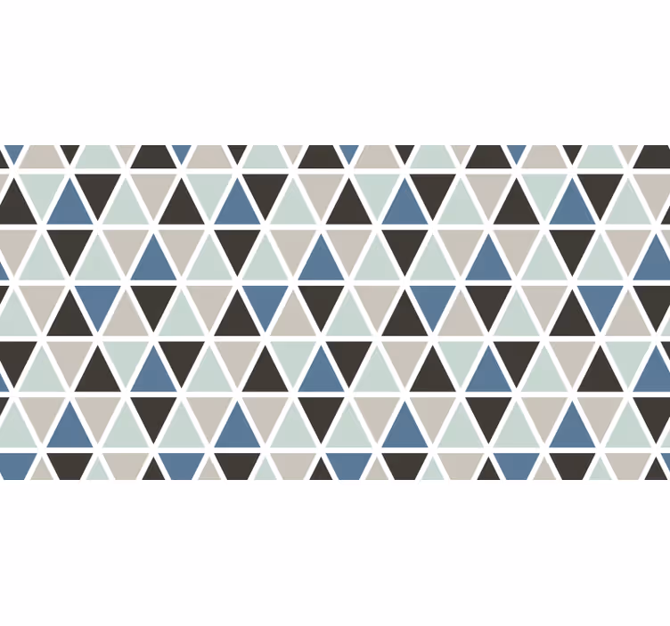 Rulou geam gri cu model geometric gri și albastru - TenStickers