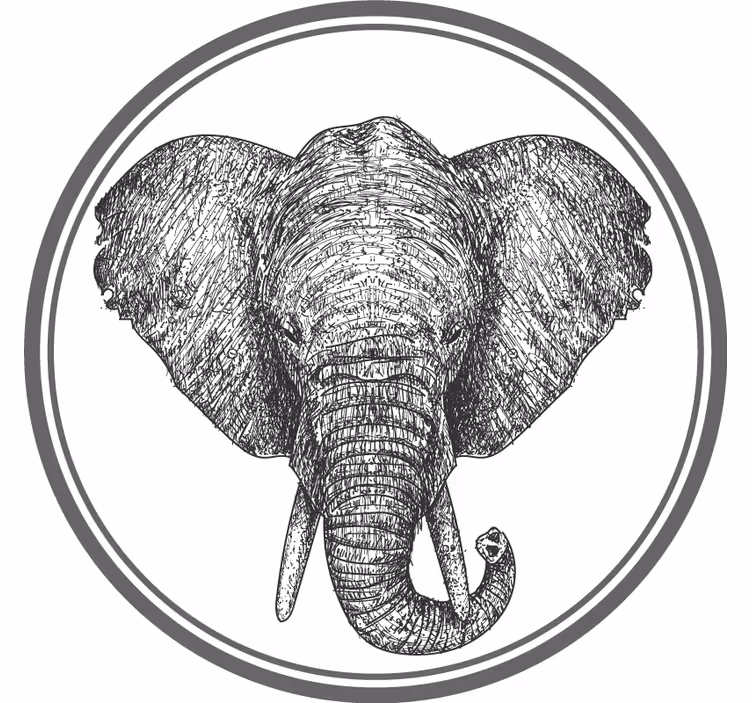 Rulou geam gri elefant gri - TenStickers