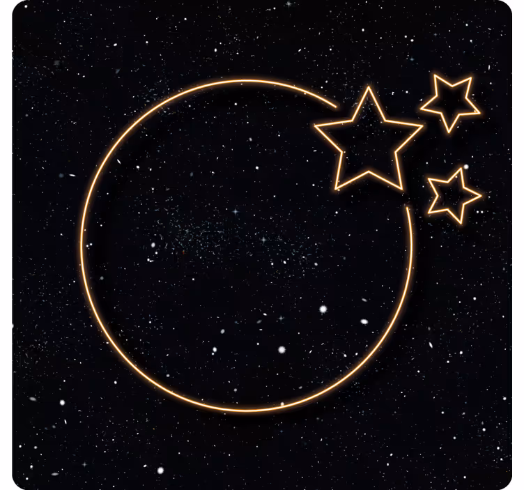 Rulou geam gri stele și lună în spațiu - TenStickers