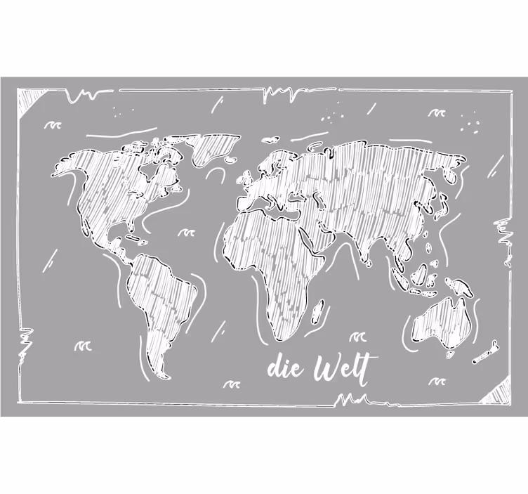 Rulou geam gri stil desenat manual deschis - TenStickers