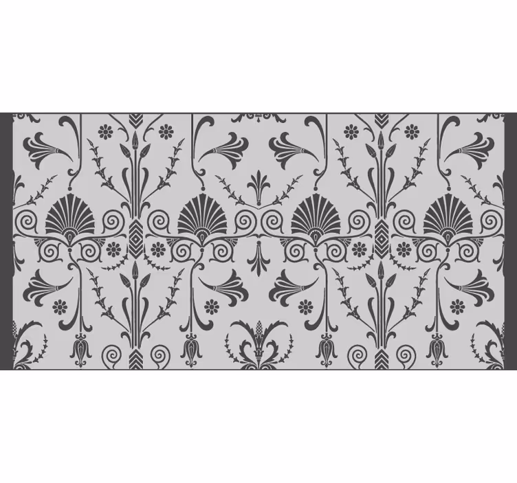 Rulou geam gri cu model floral provincial gri - TenStickers