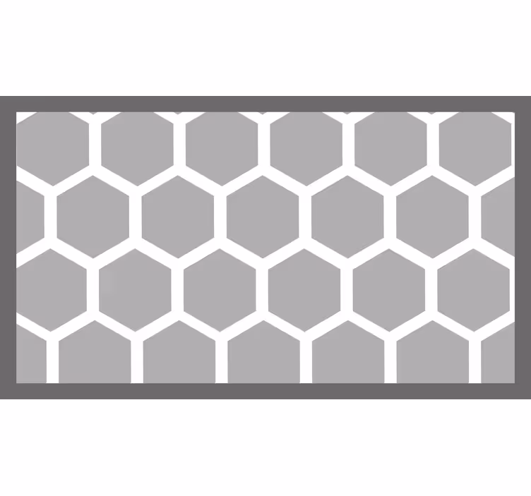 Rulou geam gri cu figuri geometrice albe pentagonale - TenStickers