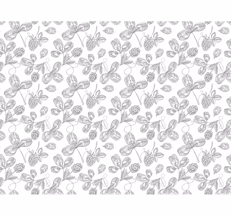 Rulou geam gri broderie florală - TenStickers
