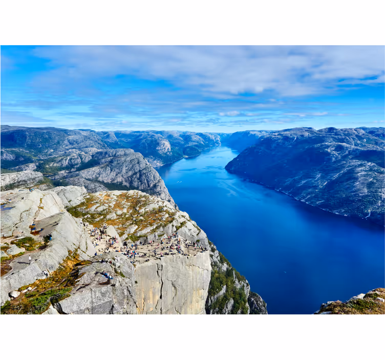 Rulou geam cameră preikestolen norvegia - TenStickers