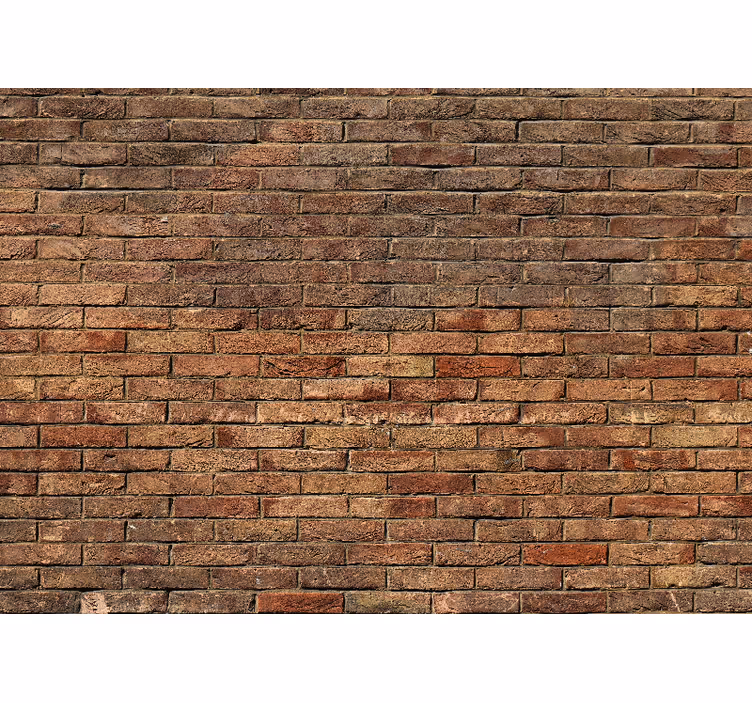 Rulou geam cameră design cărămizi maro naturale - TenStickers