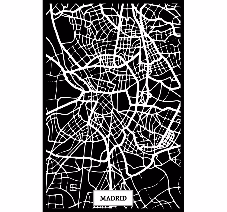 Rulou geam salon hartă topografică madrid - TenStickers