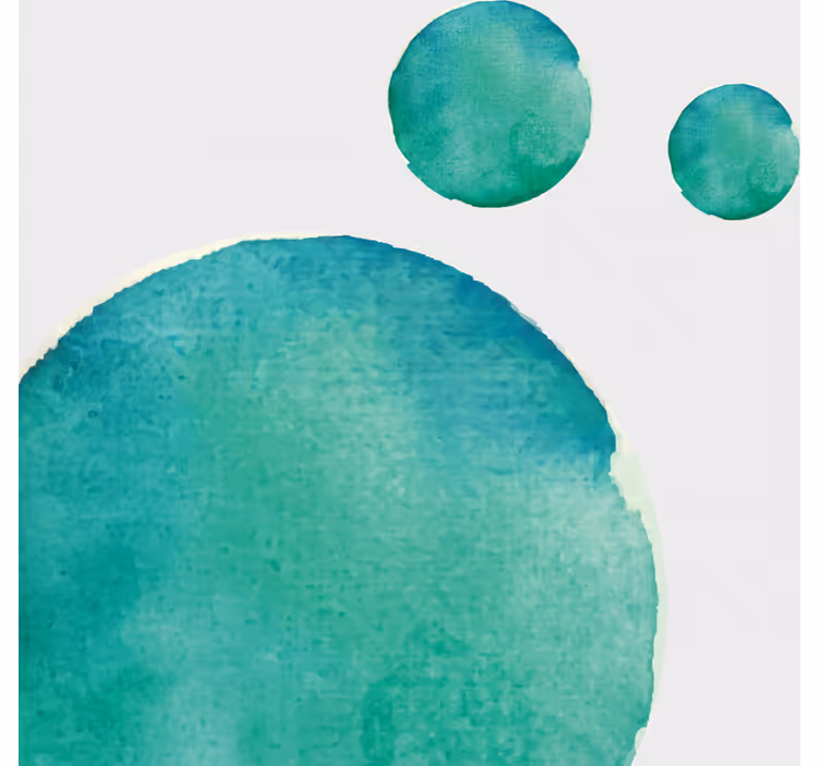 Rulou geam salon acuarelă abstractă aquamarin - TenStickers