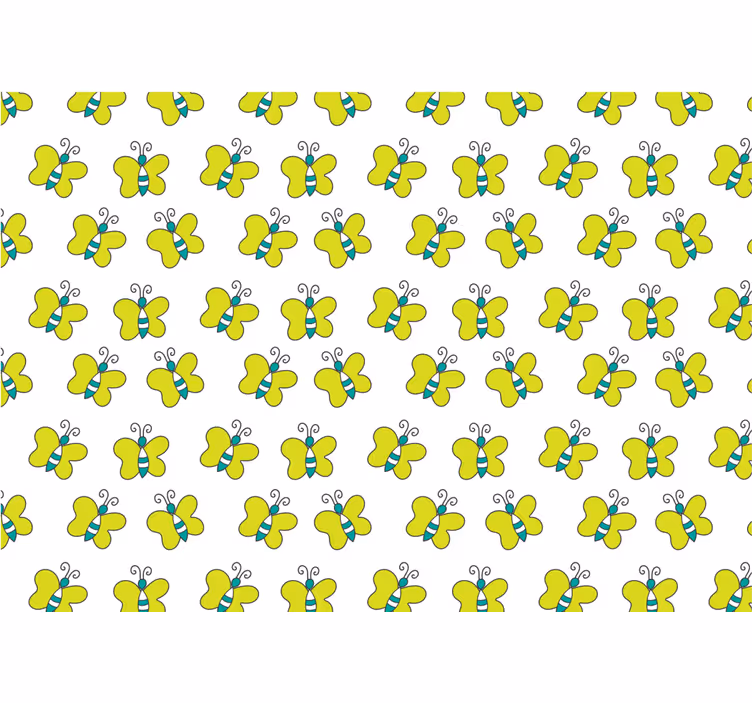 Rulou geam cameră fluture cu dungi alb-verde - TenStickers