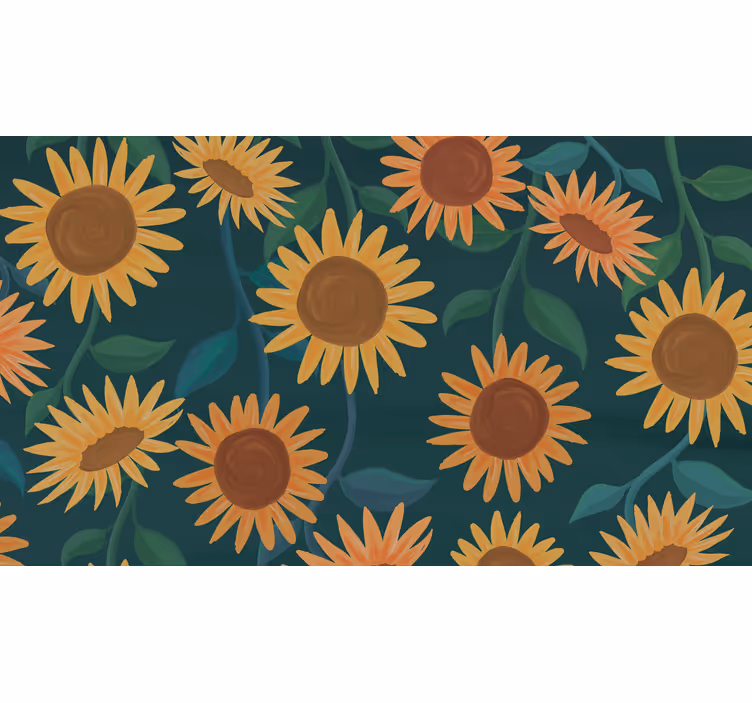 Rulou geam cameră plante de floarea-soarelui - TenStickers