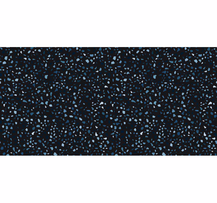 Rulou geam cameră terrazzo negru și albastru - TenStickers