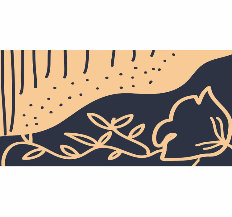 Rulou geam cameră fundal floral vintage - TenStickers