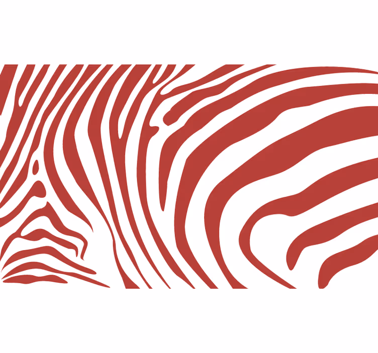 Rulou geam cameră dungi zebra roșii - TenStickers