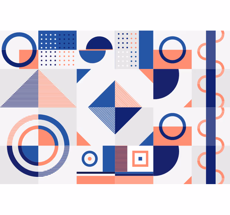 Rulou geam cameră cu model geometric scandinav - TenStickers