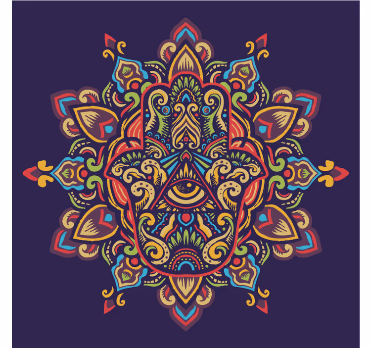 Rulou geam cameră mâna lui fatima colorată - TenStickers