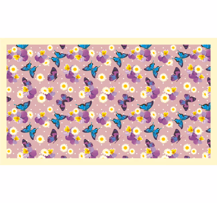 Rulou geam cameră fluture roz cu buline - TenStickers