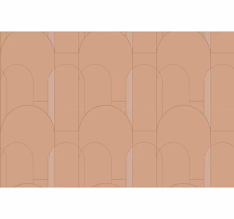 Rulou geam cameră model geometric circular terracotta - TenStickers