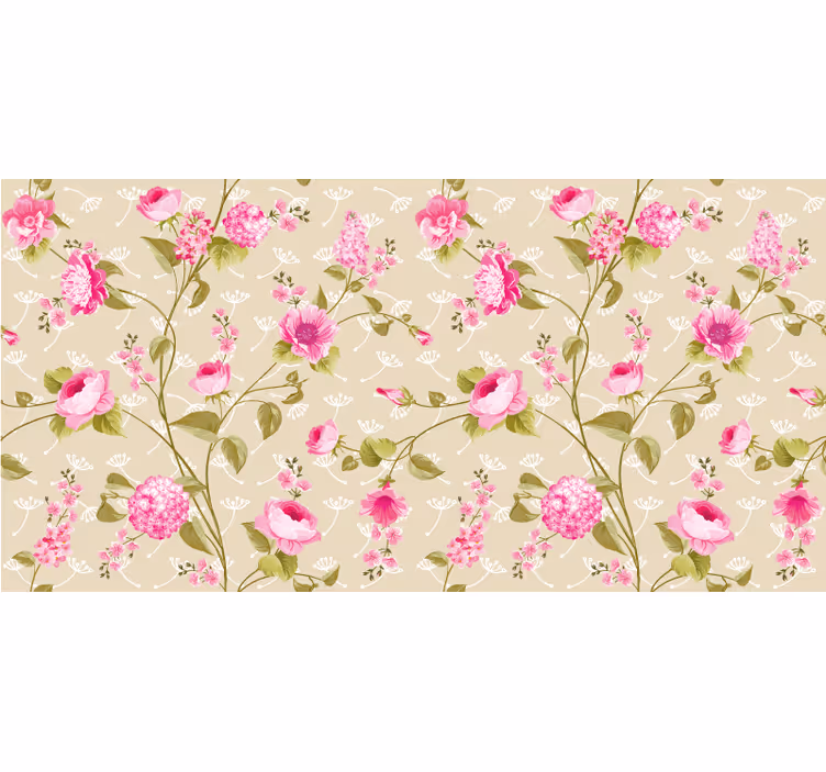 Rulou geam cameră imprimeu floral vintage - TenStickers