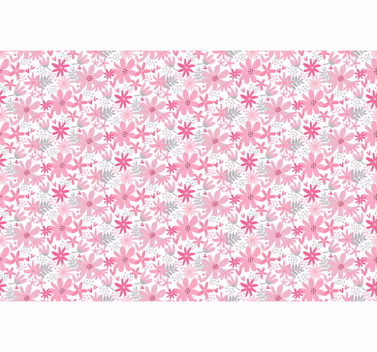 Rulou geam cameră imprimeu floral roz yambo - TenStickers