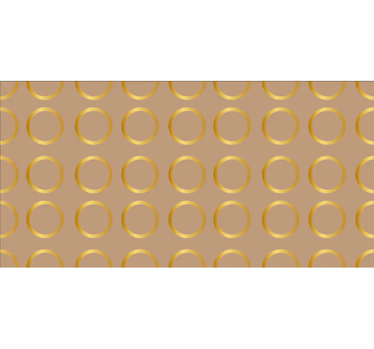 Rulou geam cameră cu model geometric cercuri aurii - TenStickers