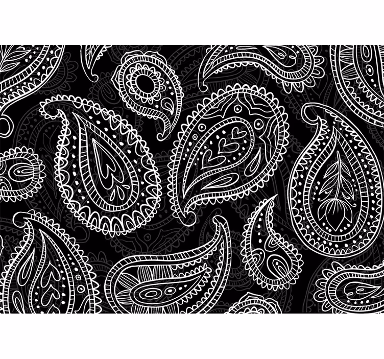 Rulou geam cameră boho alb-negru - TenStickers