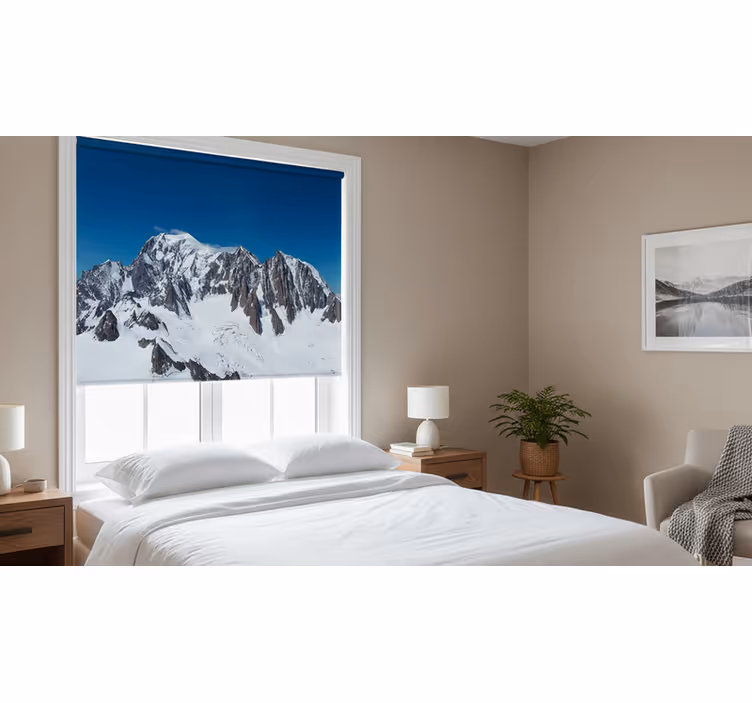 Rulou geam cameră peisajul mont-blanc - TenStickers